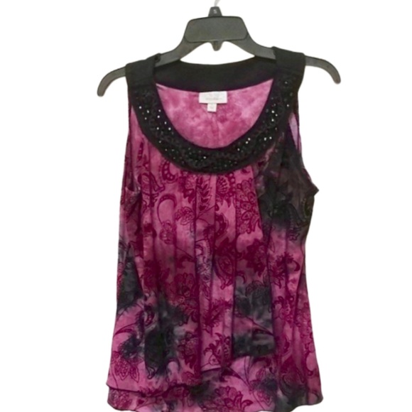 Dress Barn Tops - Dress Barn sleeveless beaded - L